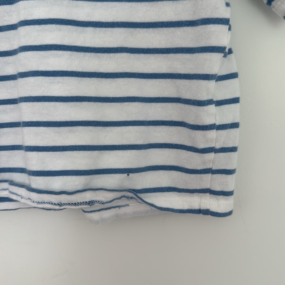 Abercrombie & Fitch Blue and White Striped Crop Top - Size XS - Picture 5 of 6